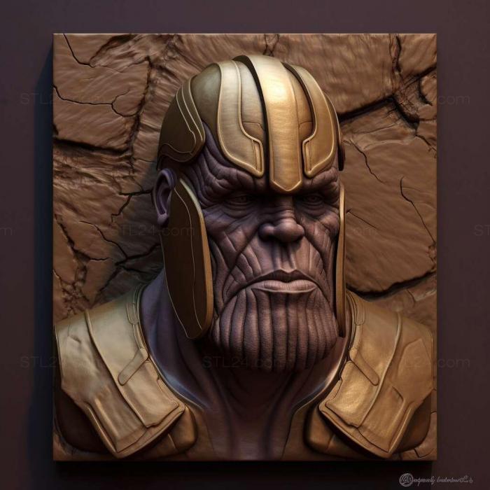 Characters (Thanos 2, HERO_1386) 3D models for cnc